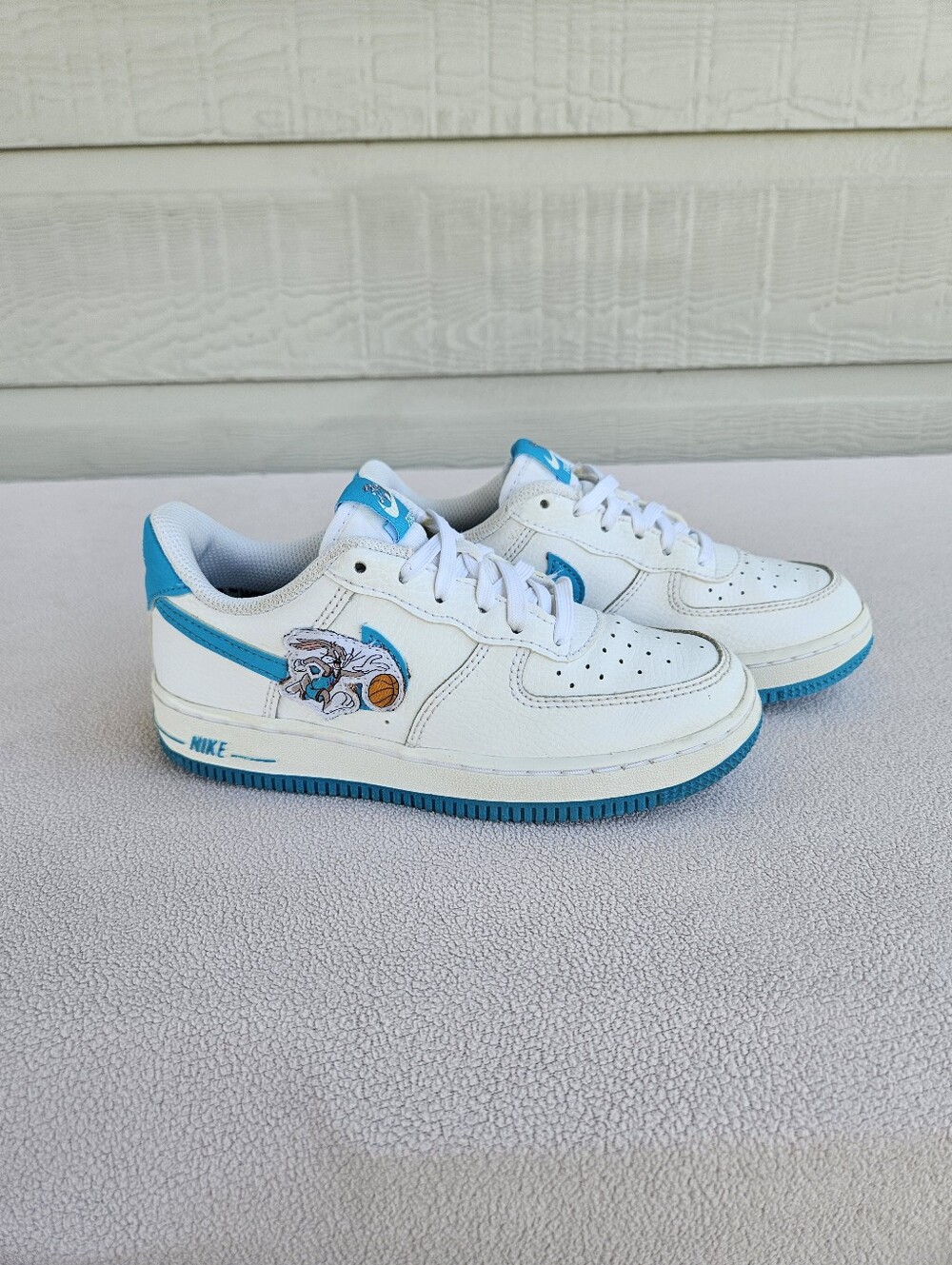 Nike Air Force 1 Low Hair Space Jam Sneaker SZ 1Y White Athletic DM3355-100